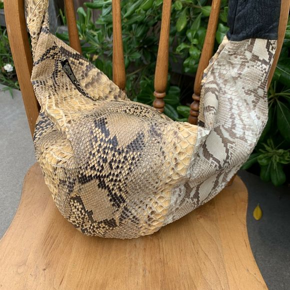 Vintage Python Hobo Bag Christian Dior Zipper - Picture 7 of 9